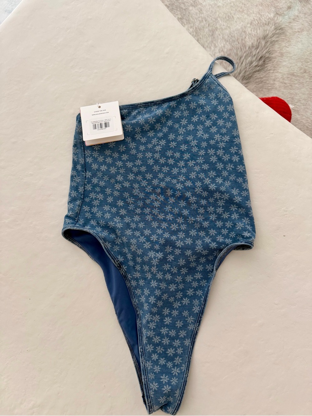 Kulani Kinis Denim Blue one piece swimsuit NWT